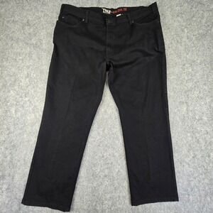 True Nation Pants Mens 46/30 Black Athletic‎ Fit Stretch Cotton Casual 5-Pocket